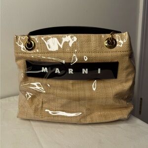 Marni signature tote bag pvc / glossy grip